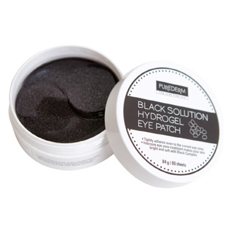 [PUREDERM] Black Solution Hydrogel Eye Patch 84g 60 sheets (Weight : 179g)