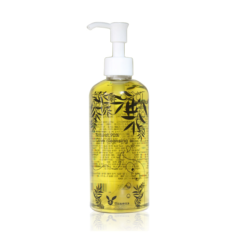 [ELIZAVECCA] Milky Wear Natural 90% Olive Cleansing Oil 300ml  (Weight : 372g)