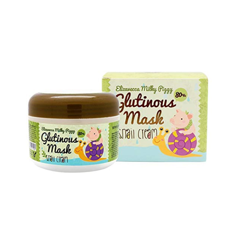 [ELIZAVECCA] Milky Piggy Glutinous Mask 80% Snail Cream 100g (Weight : 168g)