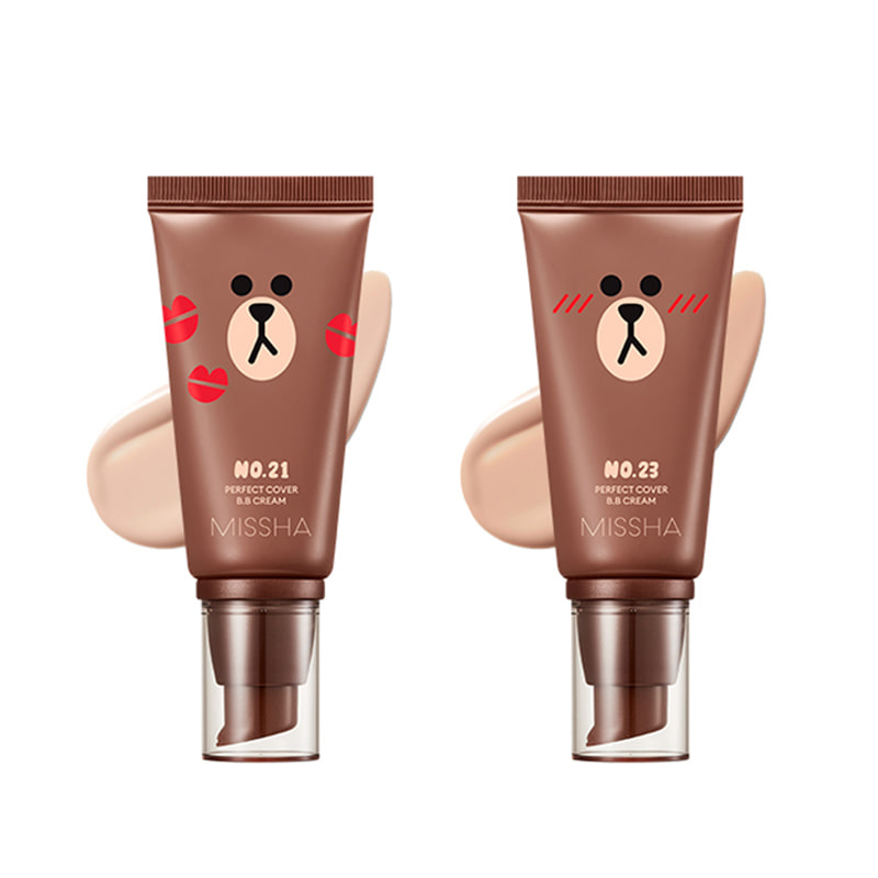 [MISSHA] M Perfect Cover B.B Cream 2 Color 50ml [Line Friends Edition] (Weight : 98g)