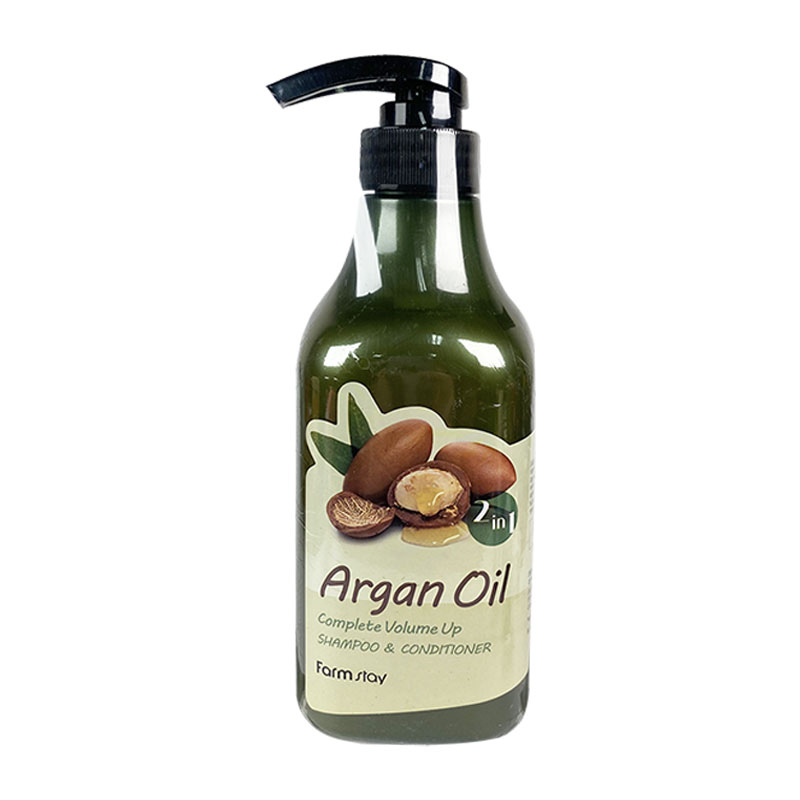 [FARM STAY] Argan Oil Complete Volume Up Shampoo & Conditioner 530ml (Weight : 639g)