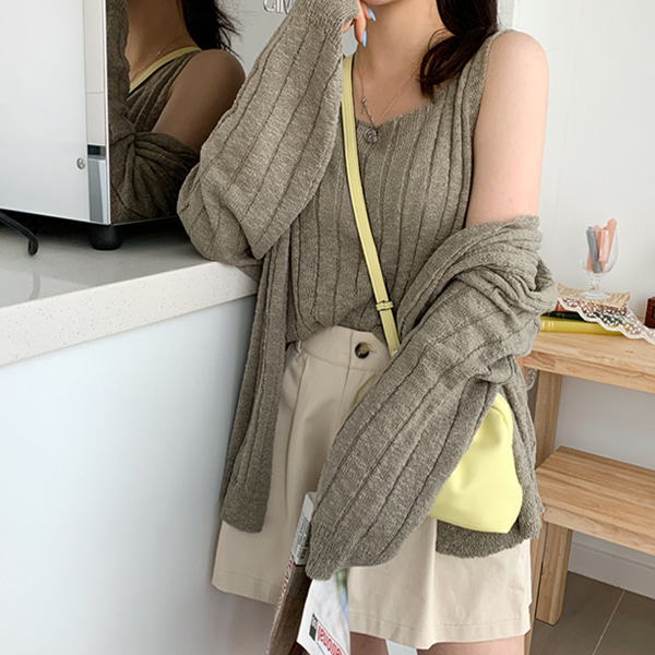 Knitted Cami and Cardigan Set | Most LOVED Korean fashion shopping mall ...