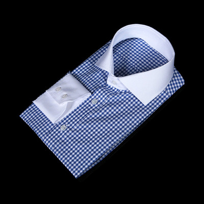 75039 프리미엄 쿨 체크 패턴 셔츠 (Blue)