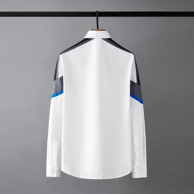 112215 숄더라인 팔배색 포켓 긴팔 셔츠(White)