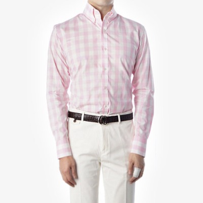 87583 No.63-a 깅엄 체크 셔츠 (Pink)