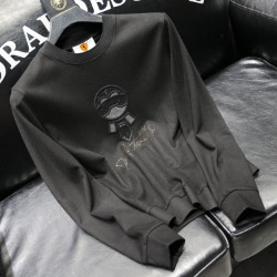 112056 라파에트 양각 자수 프린팅 맨투맨 티셔츠(Black)